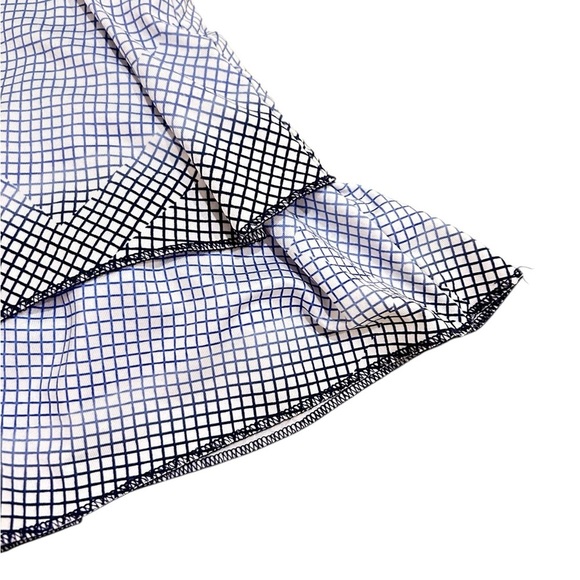 Lucky in Love Blue navy white Checkered ruffle hem Skort size medium - Picture 4 of 7